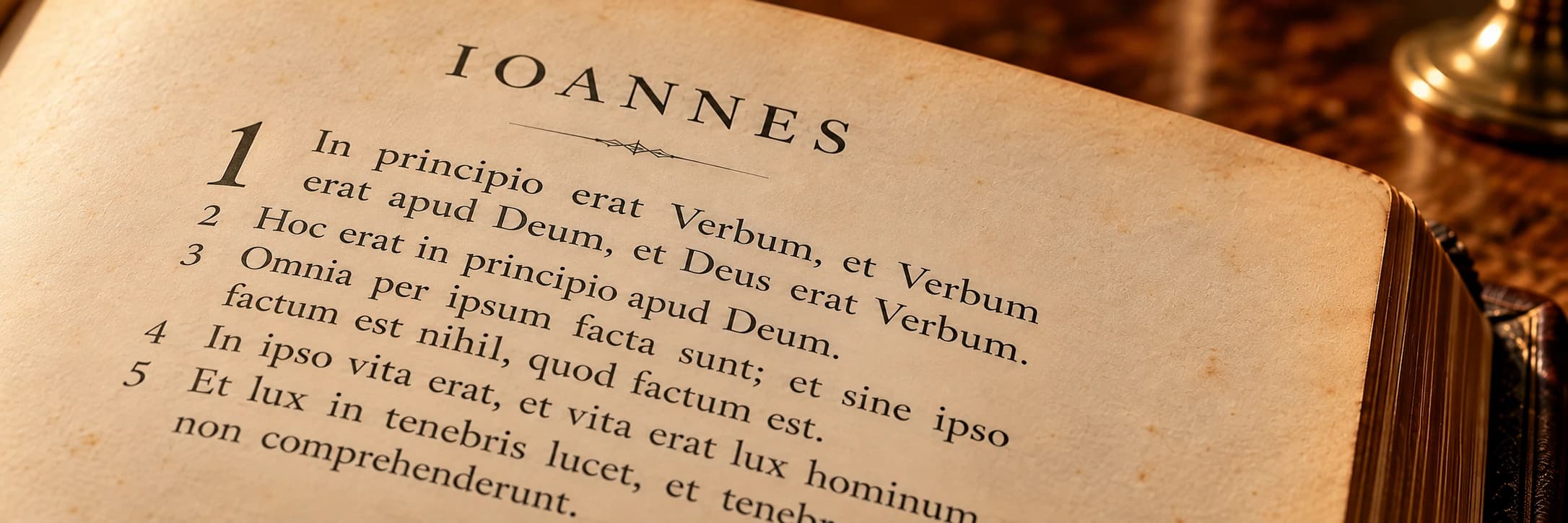 A single page showing the opening of John’s Gospel in an antique Latin Bible
